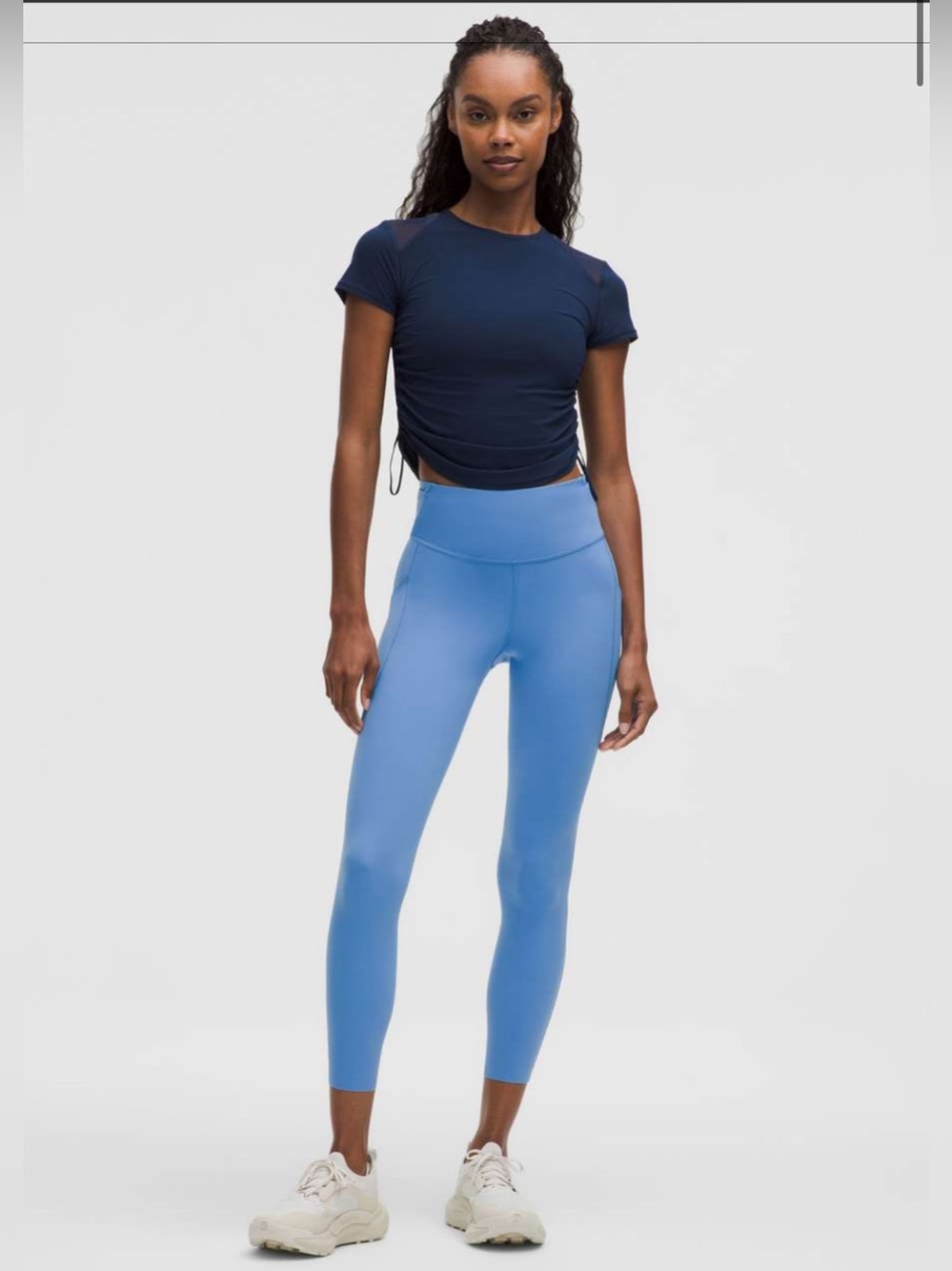 Lululemon Fast and Free High-Rise Tight 25” in Pool party with pockets